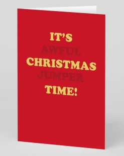 Ohh Deer Christmas|Christmas Cards*Personalised It's Awful Jumper Time Christmas Card |