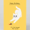 Ken The Cat Birthday|Birthday Cards*Personalised It's the thought that counts Birthday Card | Ohh Deer
