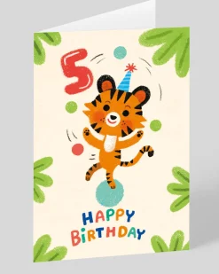 Stormy Knight Birthday|Birthday Cards*Personalised Juggler 5th Birthday Card