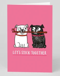 Gemma Correll Valentine's Day|Anniversary*Personalised Let's Stick Together Greeting Card | Ohh Deer