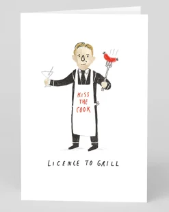 Alex Willmore Father's Day|Birthday*Personalised Licence to Grill Greeting Card | Ohh Deer