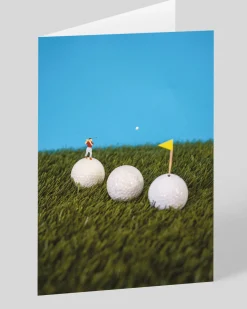 Say Cheese Father's Day|Birthday*Personalised Little Tiny People Golf Square Greeting Card | Ohh Deer