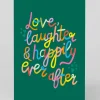 Raspberry Blossom Wedding|Anniversary*Personalised Love, Laughter & Happily Ever After Greeting Card | Ohh Deer