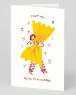 Emily Doliner Valentine's Day|Anniversary*Personalised Love You More Than Carbs Card | Ohh Deer