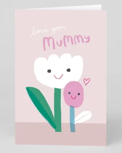 Ohh Deer Mother's Day|Birthday*Personalised Love You Mummy Flowers Greeting Card |