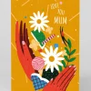 Yukai Du Mother's Day|Birthday*Personalised Love You Mum Flower Hands Greeting Card | Ohh Deer