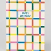 Raspberry Blossom Birthday|Birthday Cards*Personalised Modern Check Birthday Card | Ohh Deer