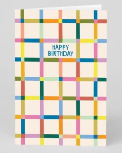 Raspberry Blossom Birthday|Birthday Cards*Personalised Modern Check Birthday Card | Ohh Deer