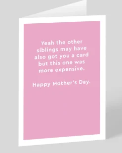 Technically Ron Mother's Day|Mother's Day Cards*Personalised More Expensive Mother's Day Card | Ohh Deer