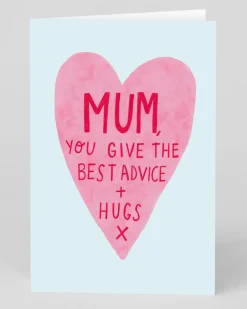 Ohh Deer Mother's Day|Birthday*Personalised Mums Give The Best Advice And Hugs Greeting Card |