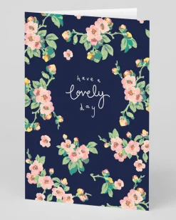 Cath Kidston Mother's Day|Wedding*Personalised Navy Floral Lovely Day Greeting Card | Ohh Deer