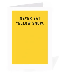 Ohh Deer Christmas|Christmas Cards*Personalised Never Eat Yellow Snow Christmas Card |