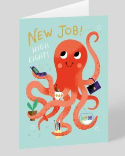 Ohh Deer Congratulations|New Job*Personalised New Job Octopus Greeting Card |
