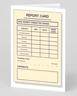 Ohh Deer Congratulations|New Arrival*Personalised New Parent Report Card |