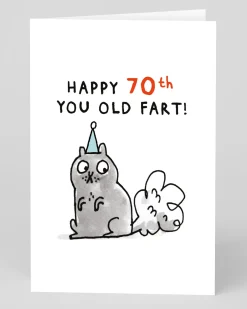 Gemma Correll Birthday|Birthday Cards*Personalised Old Fart 70th Birthday Card | Just £3.50 | Ohh Deer