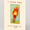Offensive + Delightful Valentine's Day|Anniversary*Personalised Pants On Fire Greeting Card | Ohh Deer