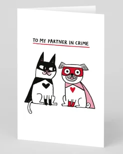 Gemma Correll Valentine's Day|Anniversary*Personalised Partner In Crime Greeting Card | Ohh Deer