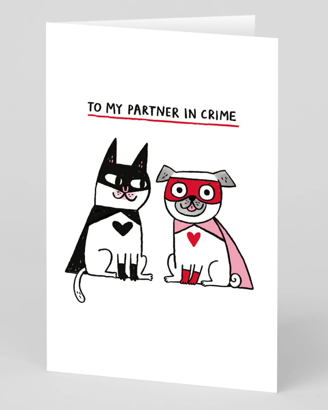 Gemma Correll Valentine's Day|Anniversary*Personalised Partner In Crime Greeting Card | Ohh Deer