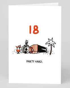 Gemma Correll Birthday|Birthday Cards*Personalised Party Hard 18th Birthday Card | Just £3.50 | Ohh Deer