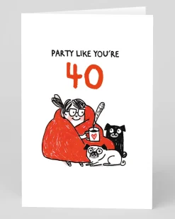 Gemma Correll Birthday|Birthday Cards*Personalised Party Like You're 40 Birthday Card | Just £3.50 | Ohh Deer