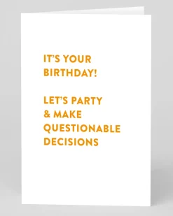 Stormy Knight Birthday|Birthday Cards*Personalised Questionable Decisions Birthday Card | Ohh Deer