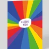 Ashkahn Valentine's Day|Thinking Of You*Personalised Rainbow I Love You Greeting Card | Ohh Deer