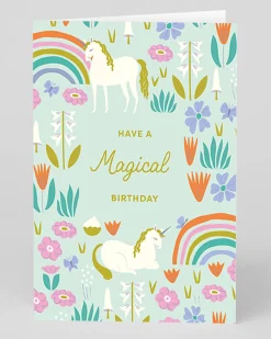 Elizabeth Olwen Birthday|Birthday Cards*Personalised Rainbows and Unicorns Birthday Card | Ohh Deer