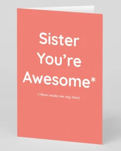 Ohh Deer Birthday|Birthday Cards*Personalised Sister You're Awesome Greeting Card |