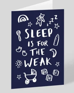 Ohh Deer New Arrival*Personalised Sleep is for the Weak New Baby Card |