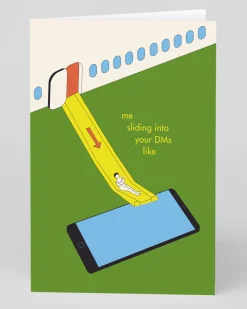 Betiobca Valentine's Day|Anniversary*Personalised Sliding Into DMs Greeting Card | Ohh Deer
