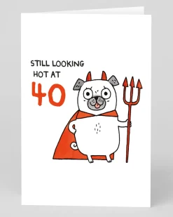 Gemma Correll Birthday|Birthday Cards*Personalised Still Looking Hot 40th Birthday Card | Ohh Deer