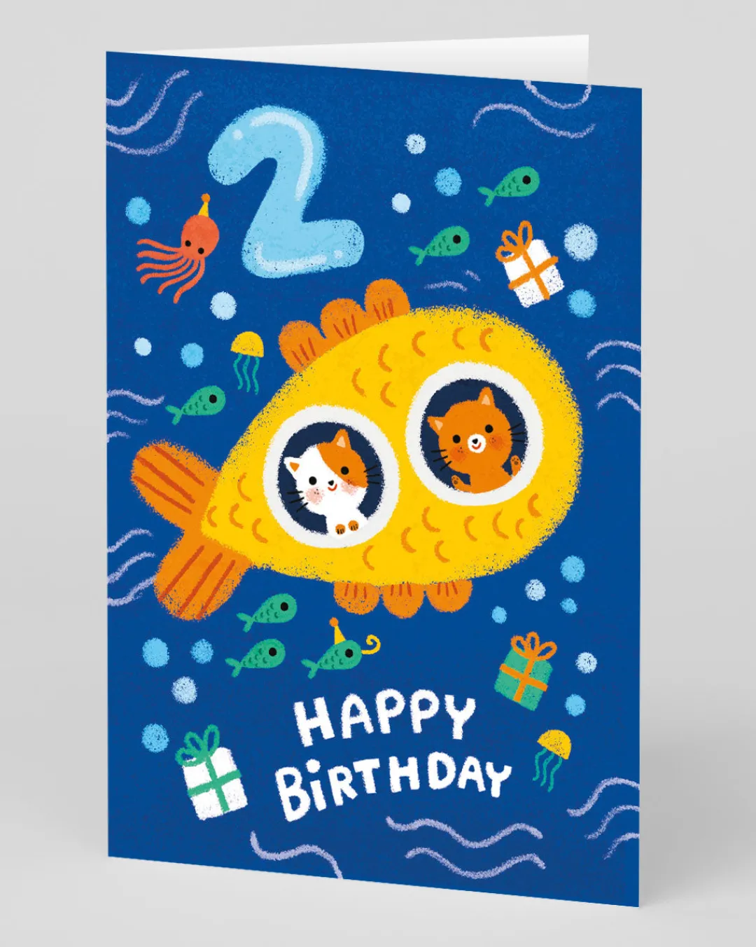 Stormy Knight Birthday|Birthday Cards*Personalised Submarine 2nd Birthday Card
