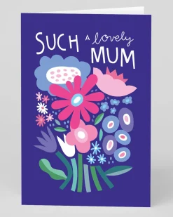 Ohh Deer Mother's Day|Birthday*Personalised Such A Lovely Mum Flower Bunch Greeting Card |