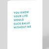 Stormy Knight Valentine's Day|Anniversary*Personalised Suck Balls Greeting Card | Ohh Deer