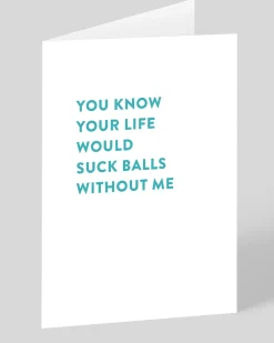 Stormy Knight Valentine's Day|Anniversary*Personalised Suck Balls Greeting Card | Ohh Deer