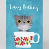 Angela Rozelaar Birthday|Birthday Cards*Personalised Teacup Kitten Birthday Card | Ohh Deer
