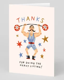 Emily Doliner Thank You*Personalised Thanks For Doing The Heavy Lifting Greeting Card | Ohh Deer