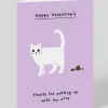 Ken The Cat Valentine's Day*Personalised Thanks For Putting Up With My Sh*t Valentine's Day Card | Ohh Deer
