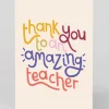 Raspberry Blossom Thank You*Personalised To An Amazing Teacher Thank You Card | Ohh Deer