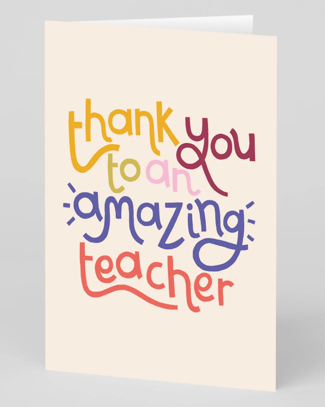 Raspberry Blossom Thank You*Personalised To An Amazing Teacher Thank You Card | Ohh Deer
