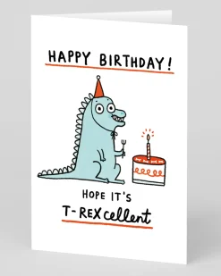 Gemma Correll Birthday|Birthday Cards*Personalised T-Rexcellent Birthday Card | Just £3.50 | Ohh Deer