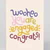 Raspberry Blossom Congratulations|Engagement*Personalised Woohoo Engagement Card | Ohh Deer