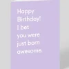Twin Pines Birthday|Birthday Cards*Personalised You Were Born Awesome Birthday Card | Ohh Deer