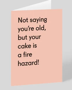Twin Pines Birthday|Birthday Cards*Personalised Your Cake Is a Fire Hazard Birthday Card | Ohh Deer