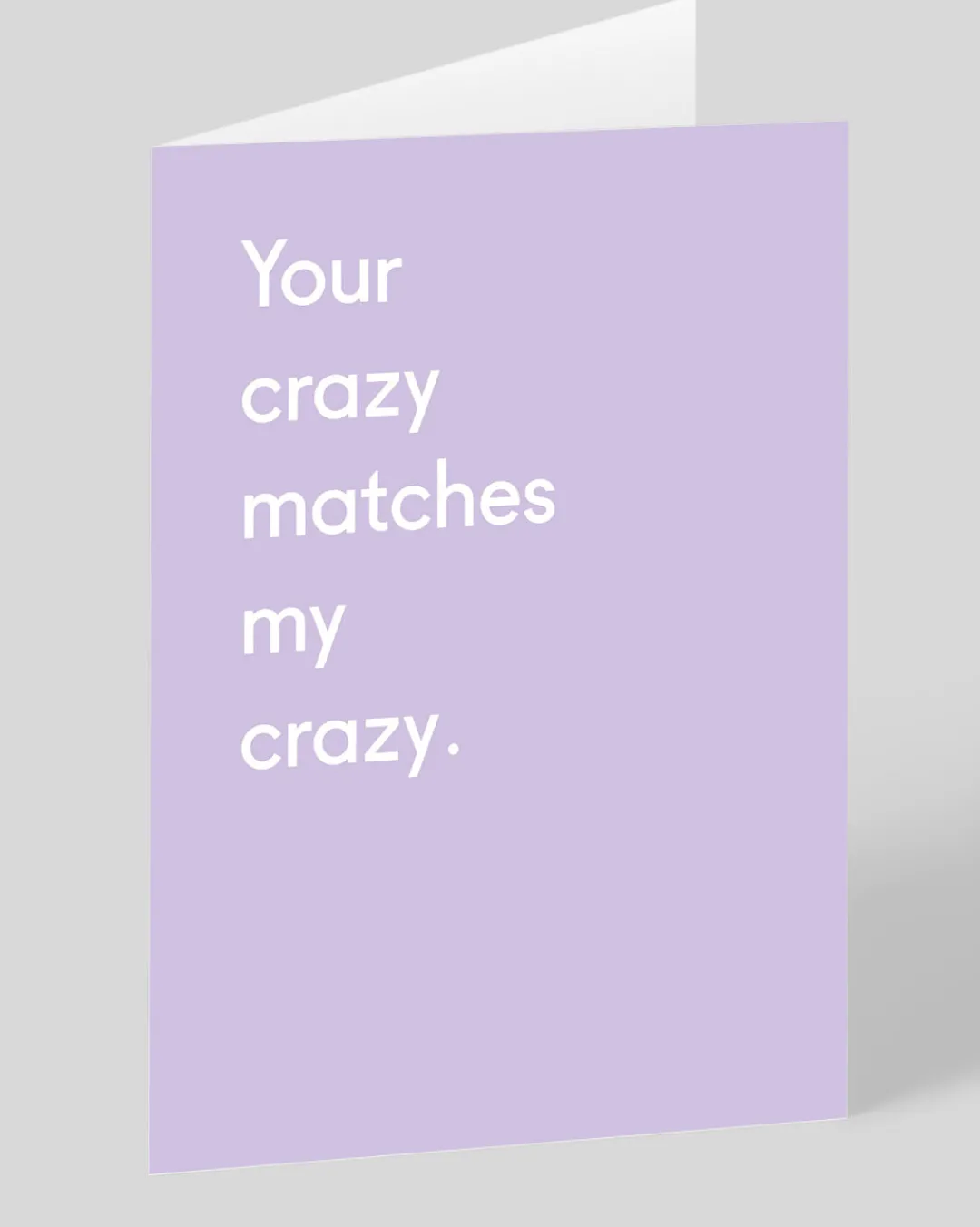 Twin Pines Mother's Day|Valentine's Day*Personalised Your Crazy Matches My Crazy Greeting Card | Ohh Deer