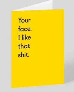 Twin Pines Valentine's Day|Anniversary*Personalised Your Face. I Like That Shit. Greeting Card | Ohh Deer