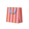 Ohh Deer Gift Bags*Pink And Orange Stripe Mini Gift Bag