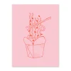 Ohh Deer Prints*Pink and Red Noodle Box Riso Print (8x6)