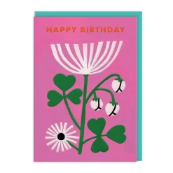 Anisa Makhoul Birthday Cards*Pink Floral Happy Birthday Card | Ohh Deer