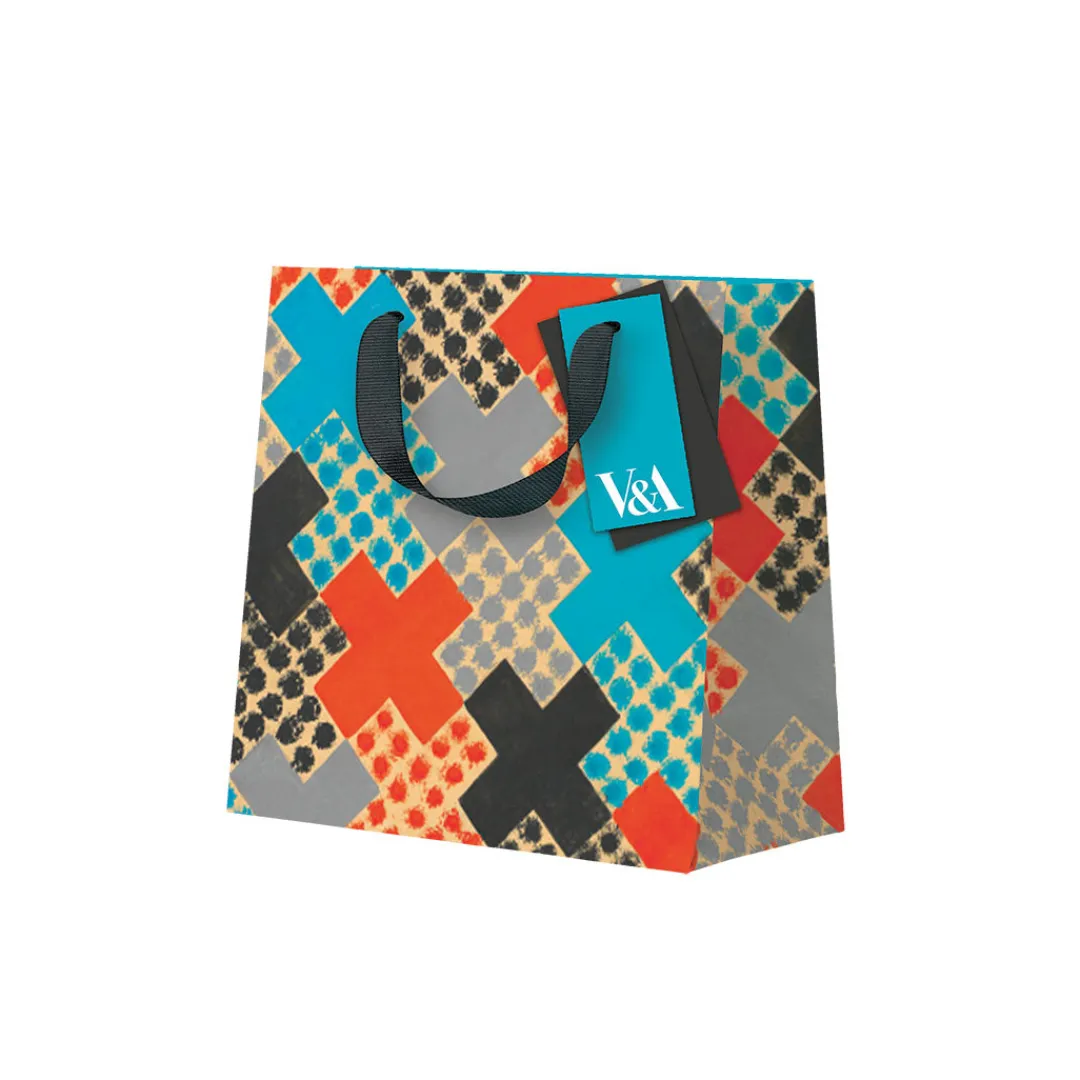 Vu0026A Gift Bags*Playful Geometrics Deco Mint Small Gift Bag